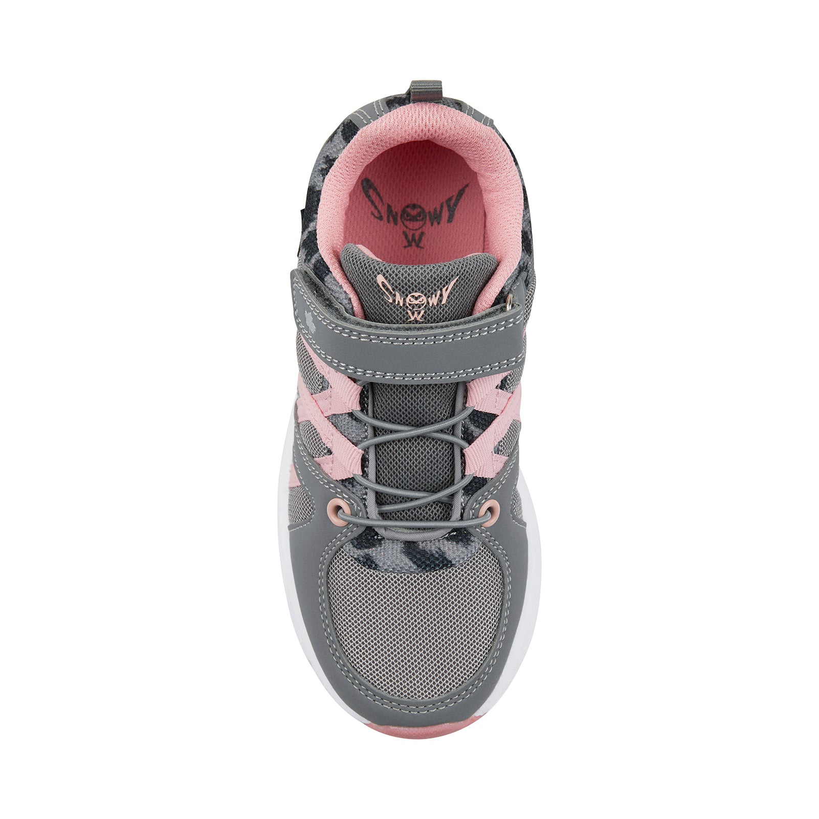 Girls' Evergreen Sneakers (Mid Grey/Blush Pink) – SNOWYAVIS