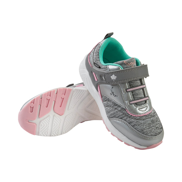 Girls' Daybreak Sneakers (Grey Marl/Pink)
